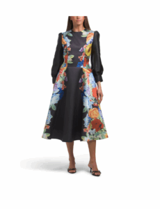 Color Burst Midi Dress