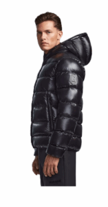 Demian S Men's Glossy Hooded Down Puffer