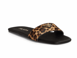 Animal Print Genuine Calf Hair Slide Sandal (women)