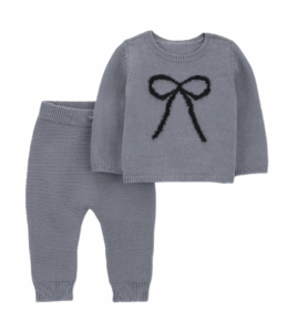 Baby Girls' 2pc Bow Sweater Set N-24m