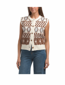 Printed Sweater Vest