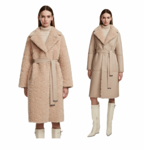 Annabelle Reversible Teddy & Faux Leather Coat