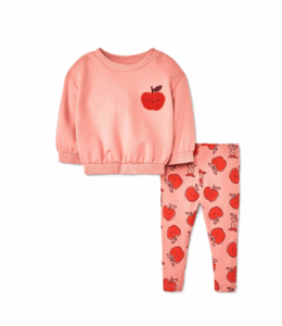 Baby Girls' 2pc Fleece Sweatshirt & Jogger Pants Set - N-18m