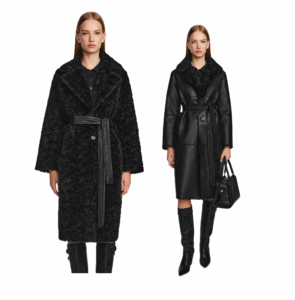 Annabelle Reversible Teddy & Faux Leather Coat