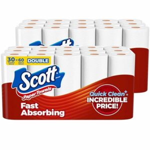Scott Paper Towels, Choose-a-sheet, 30 Double Rolls