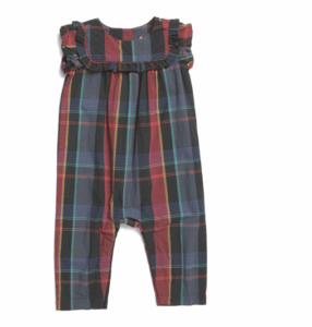 Infant Girls Plaid Ruffle Romper