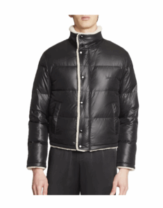 Men's Faux Shearling Puffer Jacket