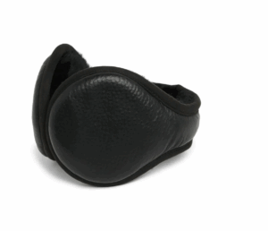 Leather Wrapped Genuine Shearling Ear Muffs