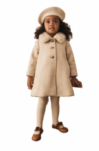 Kids' Faux Fur Collar Coat
