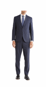 Esprit Solid Blue Wool Suit Size 36-46