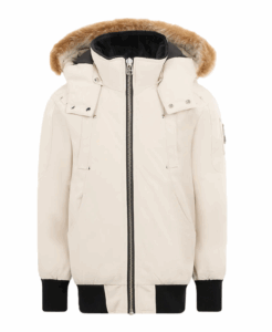 Kid's Shearling-trim Down Bomber Jacket, Size Xs-xl