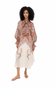 Rhiannon Tie Neck Midi Dress