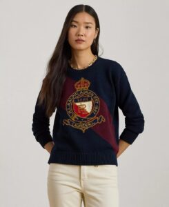 Women's Riednee Crest Combed Pull-on Sweater