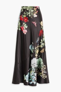 Terese Floral-print Satin Maxi Skirt