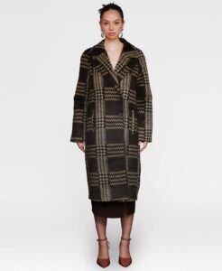 Women's Single-breasted Plaid Coat