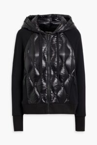 Fleece-paneled Quilted Shell Down Hoodie