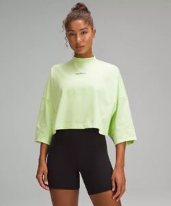 Heavyweight Cotton Cropped 3/4 Sleeve Shirt