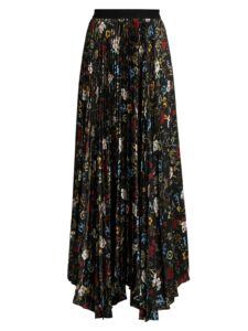 Katz Floral Pleated Maxi Skirt