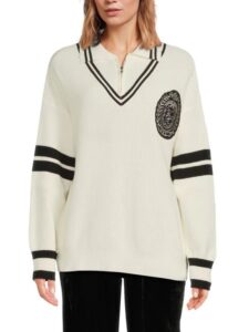 Logo Tipped Cotton-blend Polo Sweater