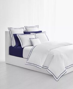 Spencer Sateen Border Duvet Cover, Full/queen