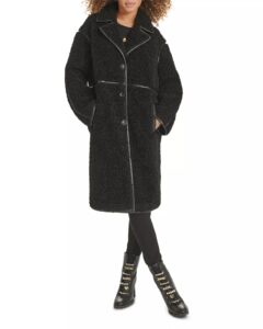 Faux Sherpa Button Front Jacket