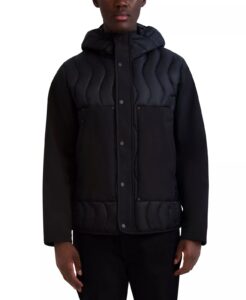 Men's Mixed Media Mid-weight Puffer Jacket