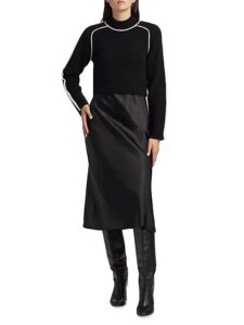 Crewneck Combo Midi-dress