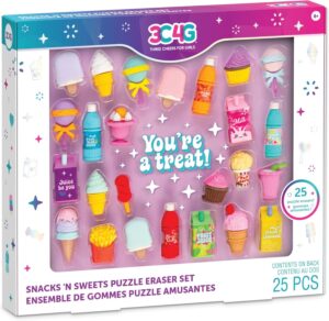 Make It Real 3c4g: Snacks 'n Sweets Puzzle Eraser Set