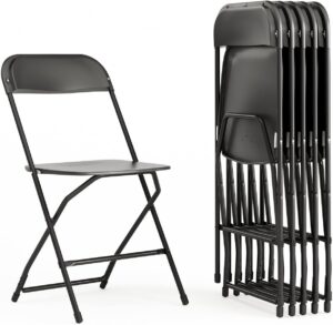 6 Plastic Folding Chairs