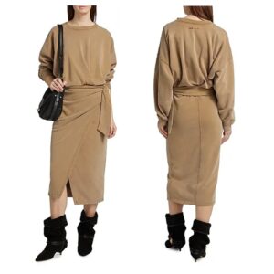 Sandrina Wrap Sweatshirt Midi-dress
