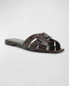 Tribute Tortoise Shell Flat Slide Sandals