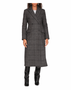 Plaid Double Breasted Coat