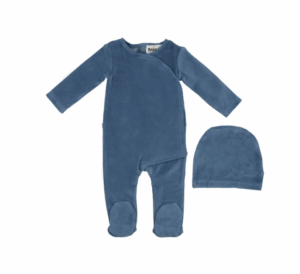 Velour Wrap Footie & Hat Set