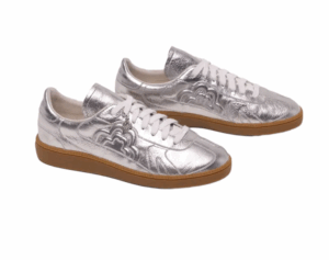 Metallic Leather Sneakers