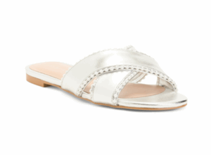 Leather Roza Faux Pearl Slides
