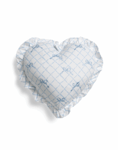 20x19 Beautiful Bow Trellis Ruffle Heart Pillow