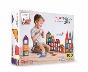 Magnetic Tiles for Kids – 100pcs