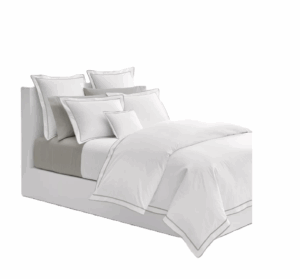 Spencer 300 Thread Count Sateen Border Sheet Set, Queen