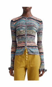 Lex Ruffle Space Dye Cardigan