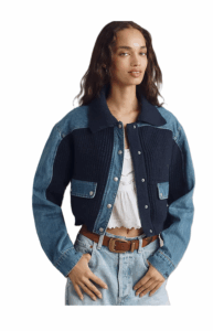 Moving Up Denim Sweater Jacket