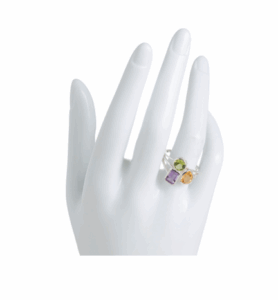 Sterling Silver Multi-gemstone Ring
