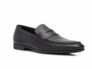 Men's Stamped-logo Leather Penny Loafers