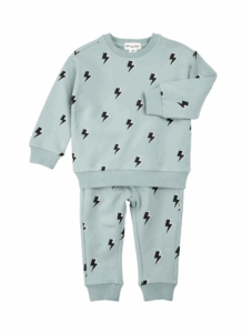 Lightning Print Sweatshirt & Joggers Set 3-18m
