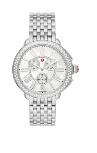 Serein Diamond Bracelet Chronograph Watch, 40mm X 38mm