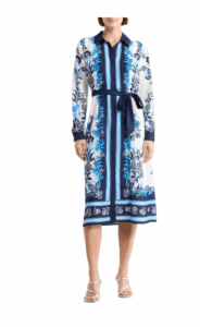 Floral Long Sleeve Shirtdress