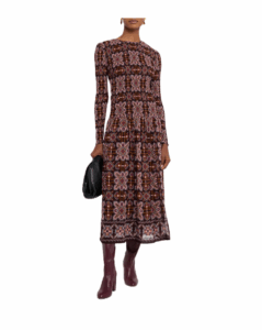 Blossom Mosaic Drop-waist Midi Dress