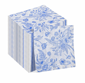 100 Pcs Floral Paper Napkins,