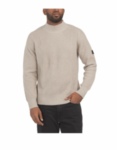 Wool and Cashmere Blend Beacon Mock Neck Sweater