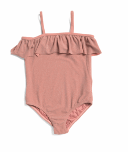 Girls Ruffled One-piece Swimsuit Size 4-7