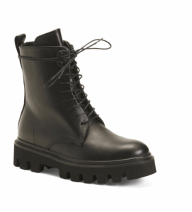 Leather Cortina Lace Up Boots